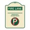 Signmission Fire Lane Emergency Access Route W/ No Parking Heavy-Gauge Aluminum Sign, 24" x 18", TG-1824-24016 A-DES-TG-1824-24016 - alternate 1